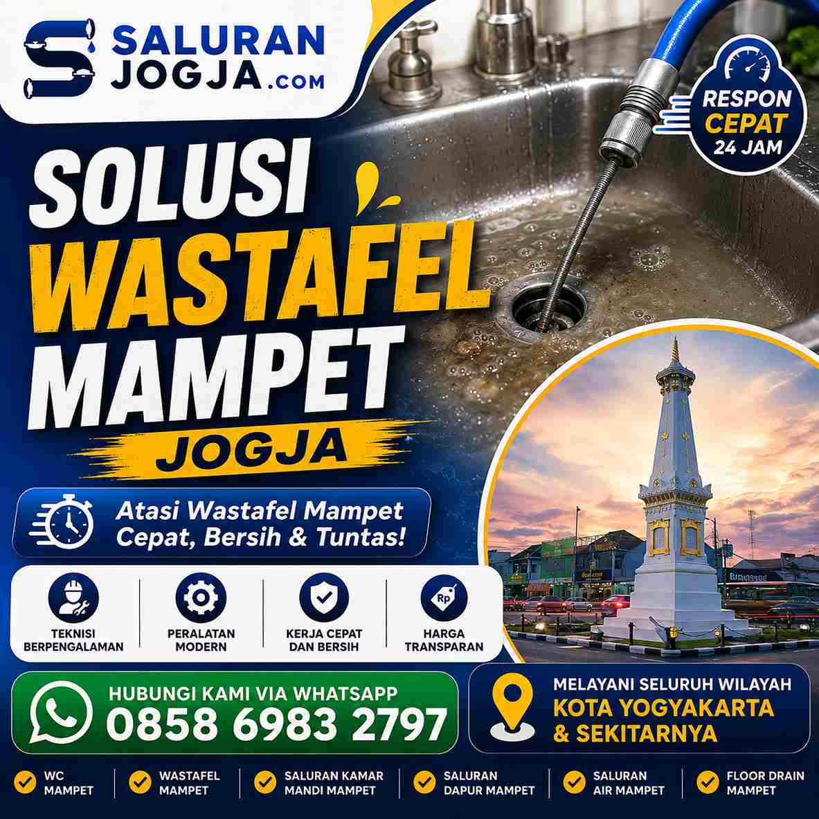 wastafel mampet